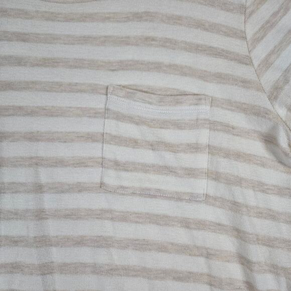 Democracy Pocket Tshirt Blouse Top Womens Large Keyhole Back 0734 - Picture 3 of 8